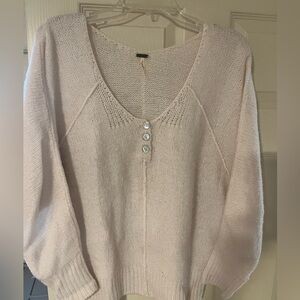 Free People Oversized Pale Peach Sweater